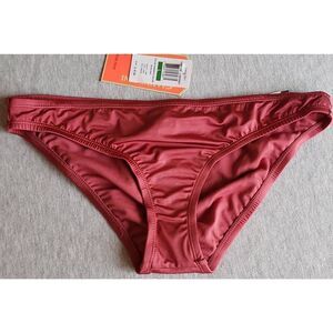 GIANNI BINI FAN FAVS ROMANTIC SOLID RETRO PANT CABERNET SWIM BOTTOM NWT